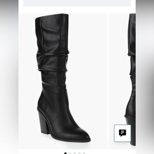 Dolce Vida Numbra Ruched Black Boots Women’s 8.5 NEW